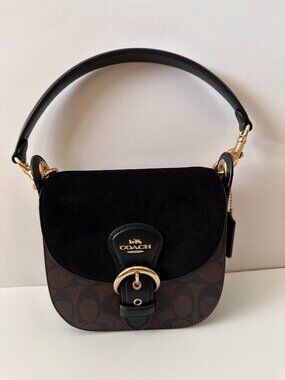 Coach KLEO SHOULDER BAG 17 IN SIGNATURE CANVAS
